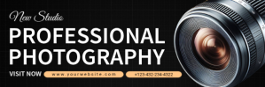 Black Professional Photography Twitter Banner template