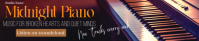 Black Professional Piano Music Promotion Soundcloud Banner template