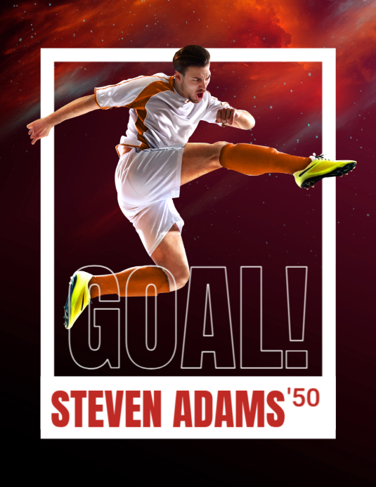 Plantilla de Black Professional Player Goal Flyer (us Letter ...