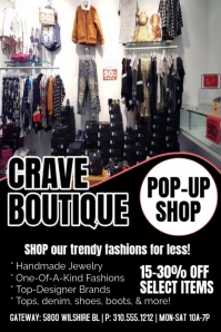 Black Professional Pop-up Shop  Poster template