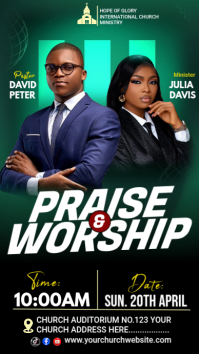 Black Professional Praise and Worship Event Instagram Story template
