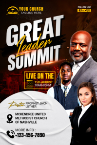 Black Professional Pray Church Service Banner 4' × 6' template