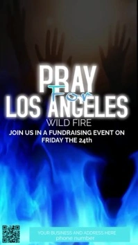 Black Professional Pray For Los Angeles Wild Fires Poster Youtube Short template