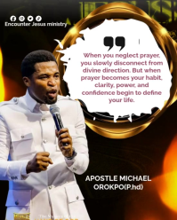 Black Professional Prayer and Spiritual Guidance Instagram Portrait Video template