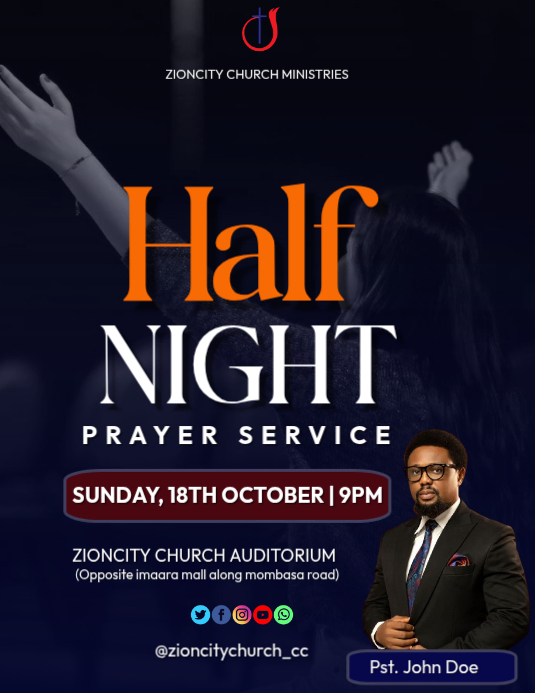 Real Event Flyer Examples Prayer Service Event Flyers Template | PosterMyWall