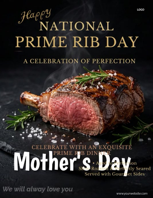 Prime Rib Day Celebration Template | PosterMyWall