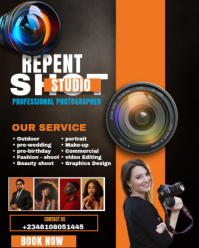 Black Professional Professional Photographer  Instagram Portrait template