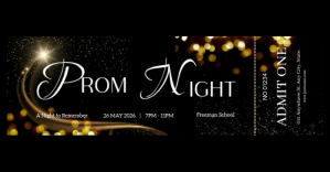 Black Professional Prom Night Ticket Facebook Shared Image template