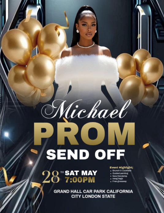 Prom Send Off Event Flyers Template | PosterMyWall