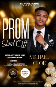 Black Professional Prom Send Off Event Tabloid แทบลอยด์ template