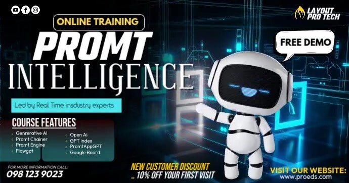 Plantilla de Black Professional Promt Intelligence Facebook Shared ...