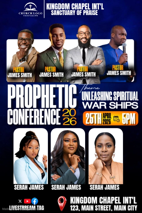 Prophetic Conference Template | PosterMyWall