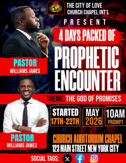 Prophetic Encounter Event Template | PosterMyWall
