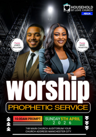 Black Professional Prophetic Service A5 template