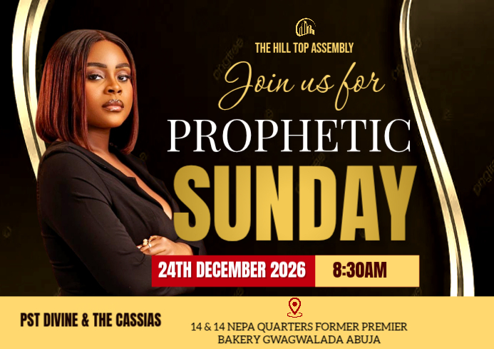 Prophetic Sunday Service A1 Template | PosterMyWall