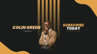 Black Professional Public Speaker Youtube Channel Cover Photo template