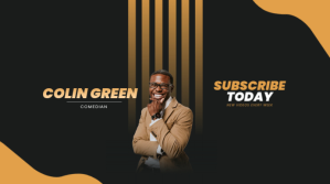 Black Comedian YouTube Channel รูปปกบน YouTube Channel Template