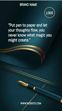 Black Professional Quote  Digital Display (9: Umbukiso Wedijithali (9:16) template