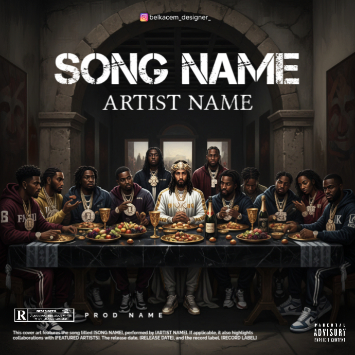 Black Professional Rappers Album Cover Template | PosterMyWall