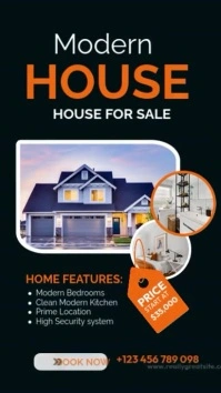 Black Professional Real Estate House Sale Tiktok Video template