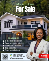 Black Professional Real Estate  Instagram Portrait template