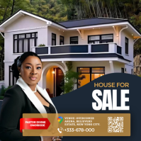 Black Professional Real Estate  Instagram Post template