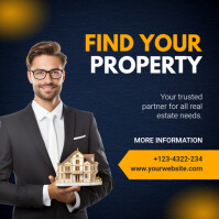 Hitam Real Estate Promotion Instagram Post Template