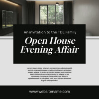 Black Professional Real Estate Open House Instagram Post template
