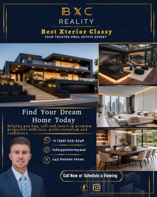 Copy of Black Professional Real Estate Promotion Instagram Portrait ...