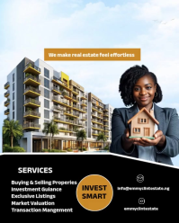 Black Real Estate Services Instagram Portrait Template