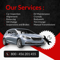 Black Professional Red White And Black Mechanic Professional Services Advertising 2025 2026 2027 202 Message Instagram template