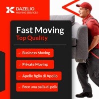 黑色 Moving Services Instagram-opslag Template