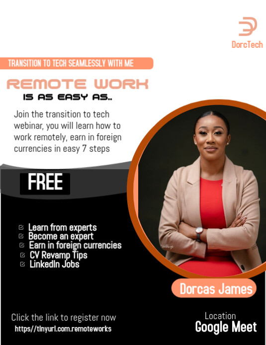Copy of Black Professional Remote Jobs Flyer (us Letter) | PosterMyWall