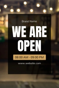 Black Professional Restaurant Ads Poster template