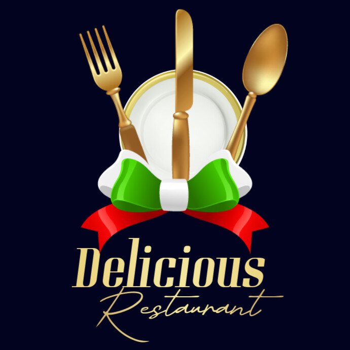 Black Professional Restaurant Logo Template | PosterMyWall