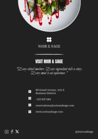 Black Restaurant Menu A4 Template - Page 5