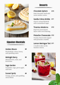 Black Restaurant Menu A4 Template - Page 4