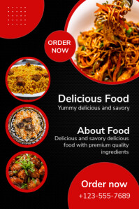 Black Professional Restaurant Poster template