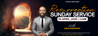 Black Professional Resurrection Sunday Service Facebook Cover Photo template