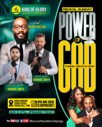 Black Professional Revival Church Service Template Instagram Portrait