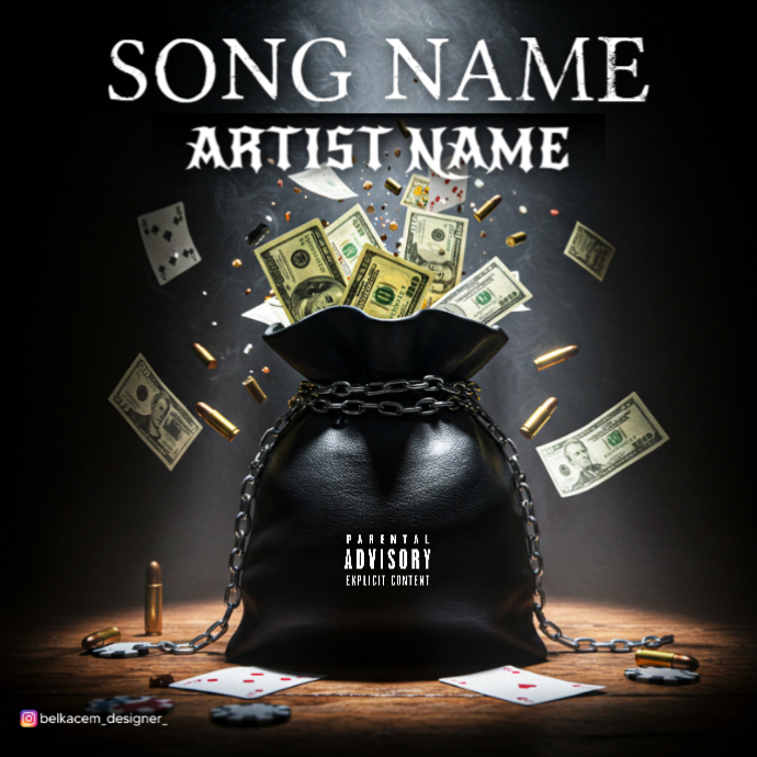 Black Professional Risk & Reward Album Cover Template | PosterMyWall