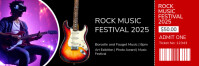 Black Professional Rock Music Festival Twitter Banner template