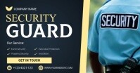 Black Professional Security Facebook Shared Image template