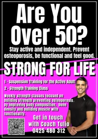 Black Professional Seniors Fitness Class A1 template