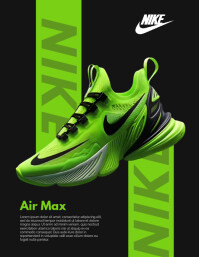 Black Nike Air Max Promotion Flyer Template