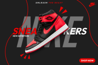 Black Professional Shoe Sale Ads Poster Affiche template