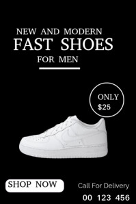 Black Professional Shoes  Poster template