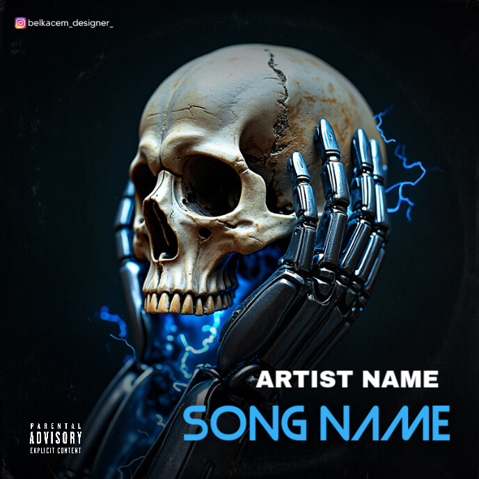 Copy of Black Professional Skull Light Album Cover | PosterMyWall