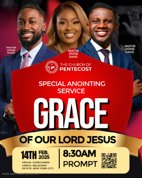 Copy of Black Professional Special Anointing Service Instagram Portrait ...