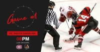 Black Professional Sport Gameday Facebook Shared Image template
